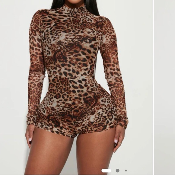Other - Leopard Print Long Sleeve Bodysuit